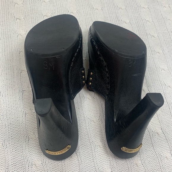 Michael Kors size 8 black tassel mule heels - Picture 6 of 8